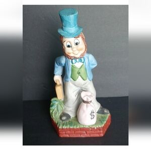 Vintage Porcelain Bisque Banker Figurine Brinns Taiwan See Description